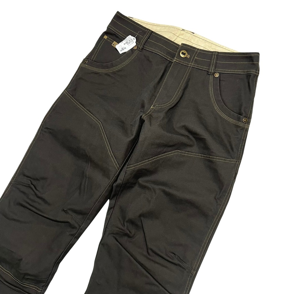 Kuhl The Law Espresso Brown Vintage Patina Dye Work Utility Pants Mens 32x34